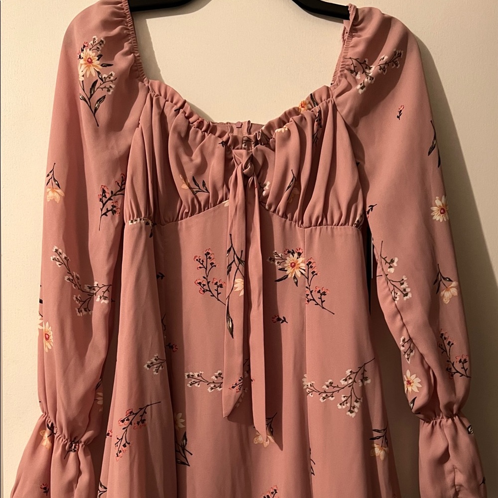 As U Wish Pink Floral Dress